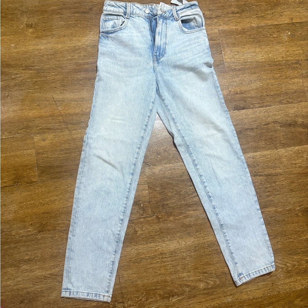 ZARA Light Blue High-Waisted Jeans